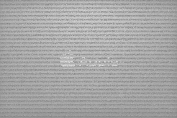 Das Bild des Apple-Logos ist ein apfelgebeißter Apfel
