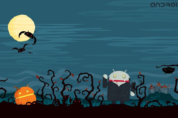 A scene from the android Halloween game