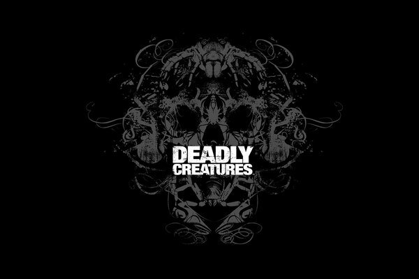Deadly creatures drawn in the form of a skull