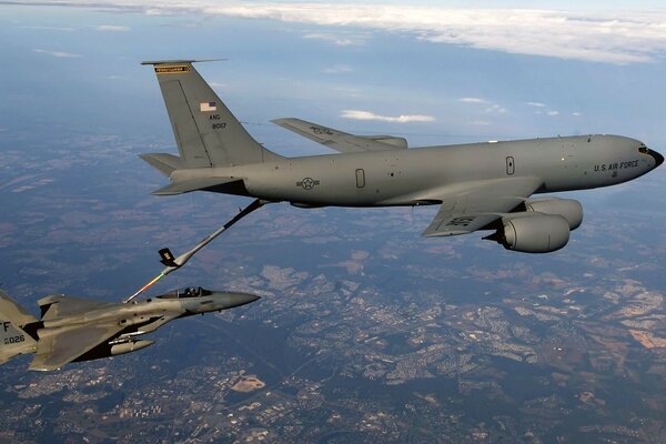 Refueling in the air at high altitude