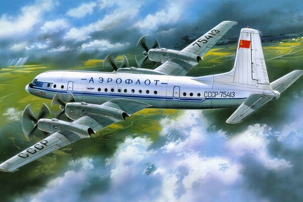 Moderne avion de passagers art