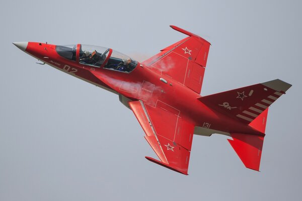 The red fighter made its first flight