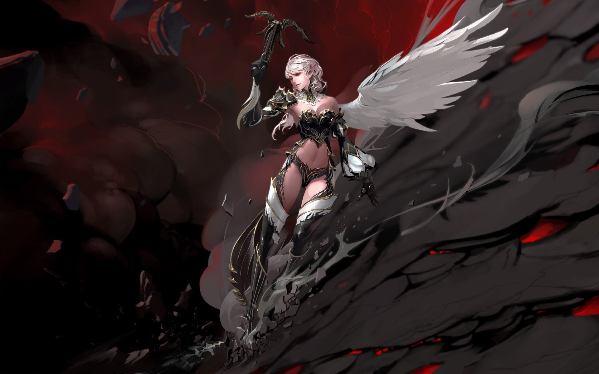 girl wings rock lineage 2