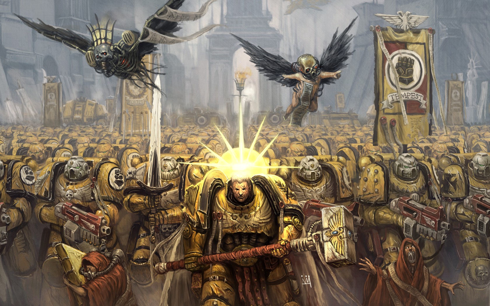 warhammer templarios negros amarillo imperio