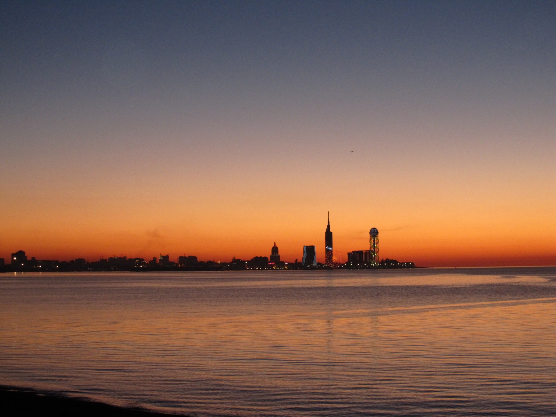 sonnenuntergang stadt nacht meer herbst schön