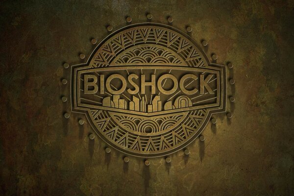 Logo bioshock, su un vecchio sfondo squallido