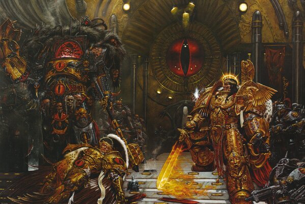 Warhammer 40000 empereur hérésie Horus fond d écran