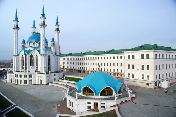 Die Stadt Kasan ist eine graue Moschee