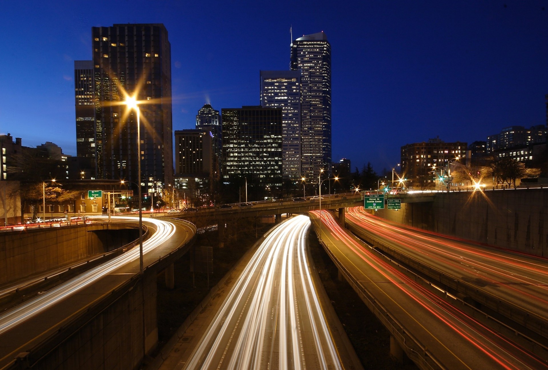 lichter straße washington usa häuser