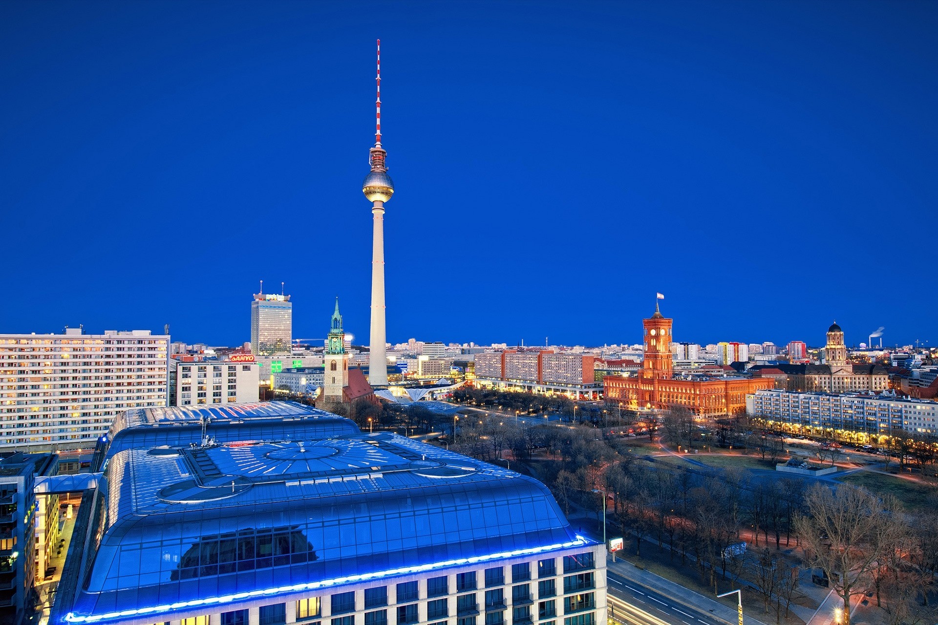 berlino strada città case