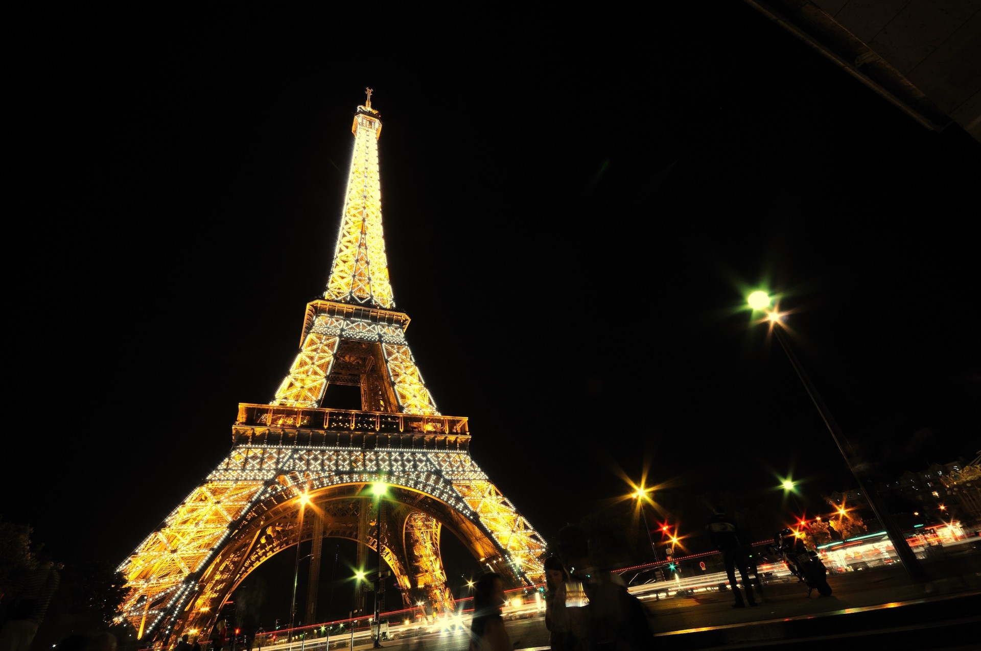 nacht eiffelturm paris