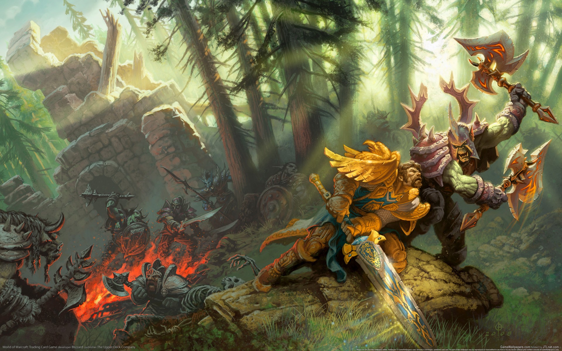 world of warcraft wow paladin combat guerrier forêt