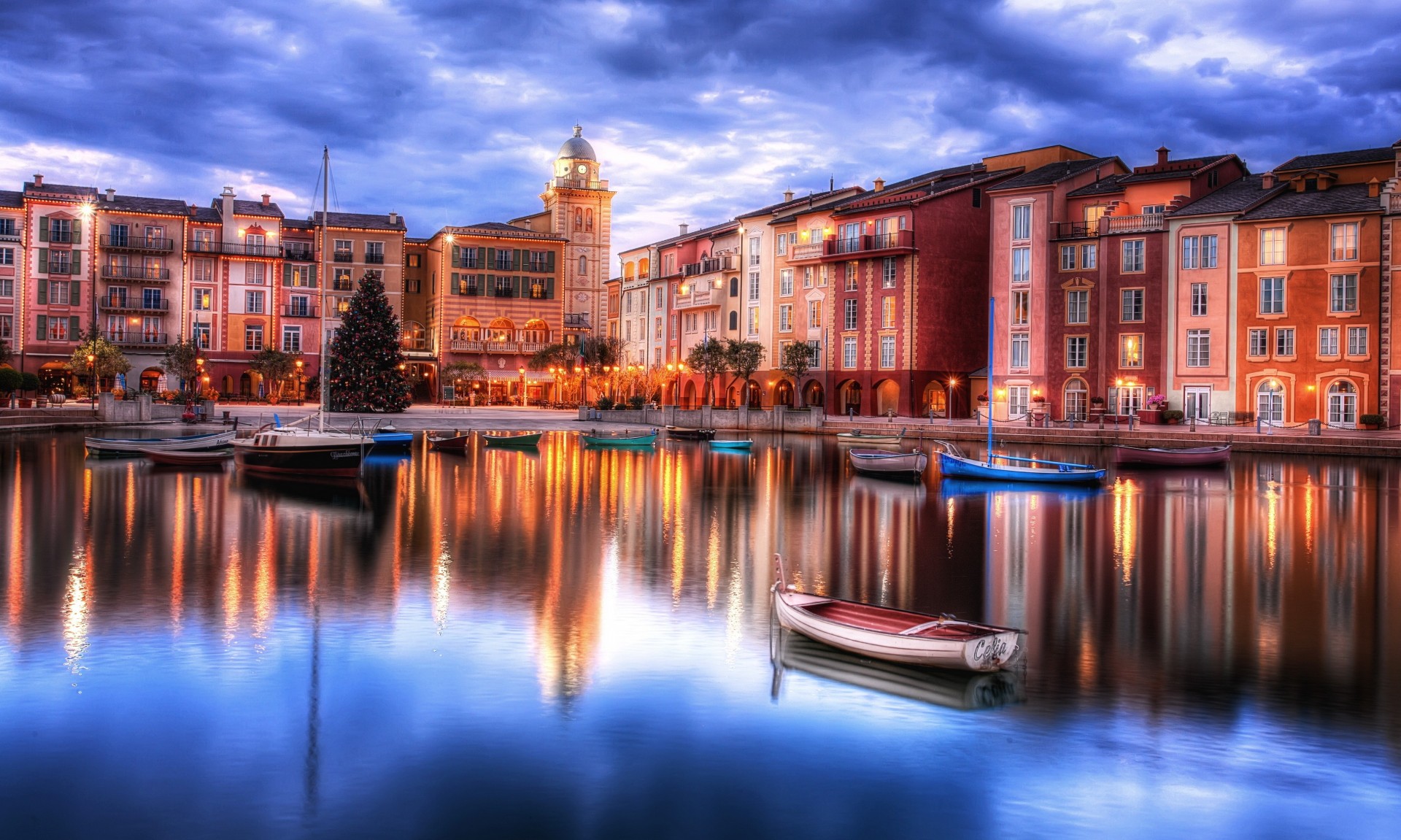 stadt küste orlando florida hdr boote usa