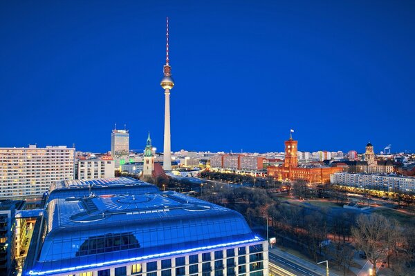 Vista delle case della città di Berlino