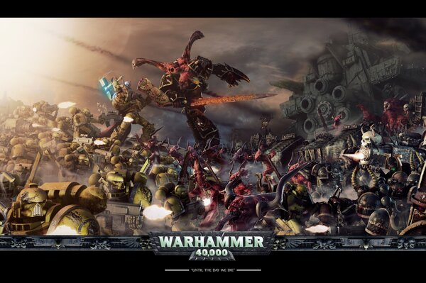 Bataille de Space marines avec les morts-vivants à Warhammer 40000