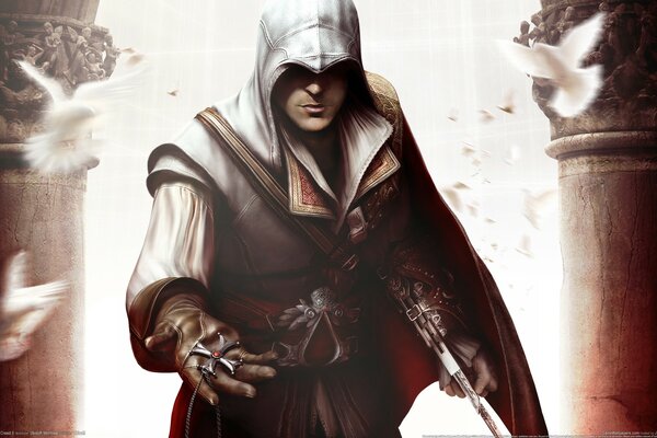 Personaje de Assassin s creed con medallón