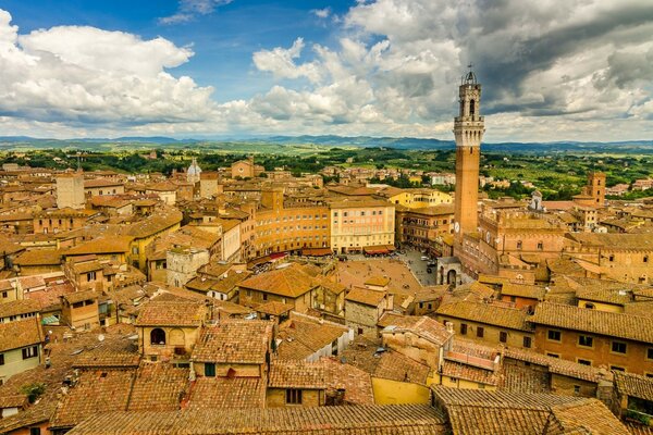 Vista dall alto Toscana panorama