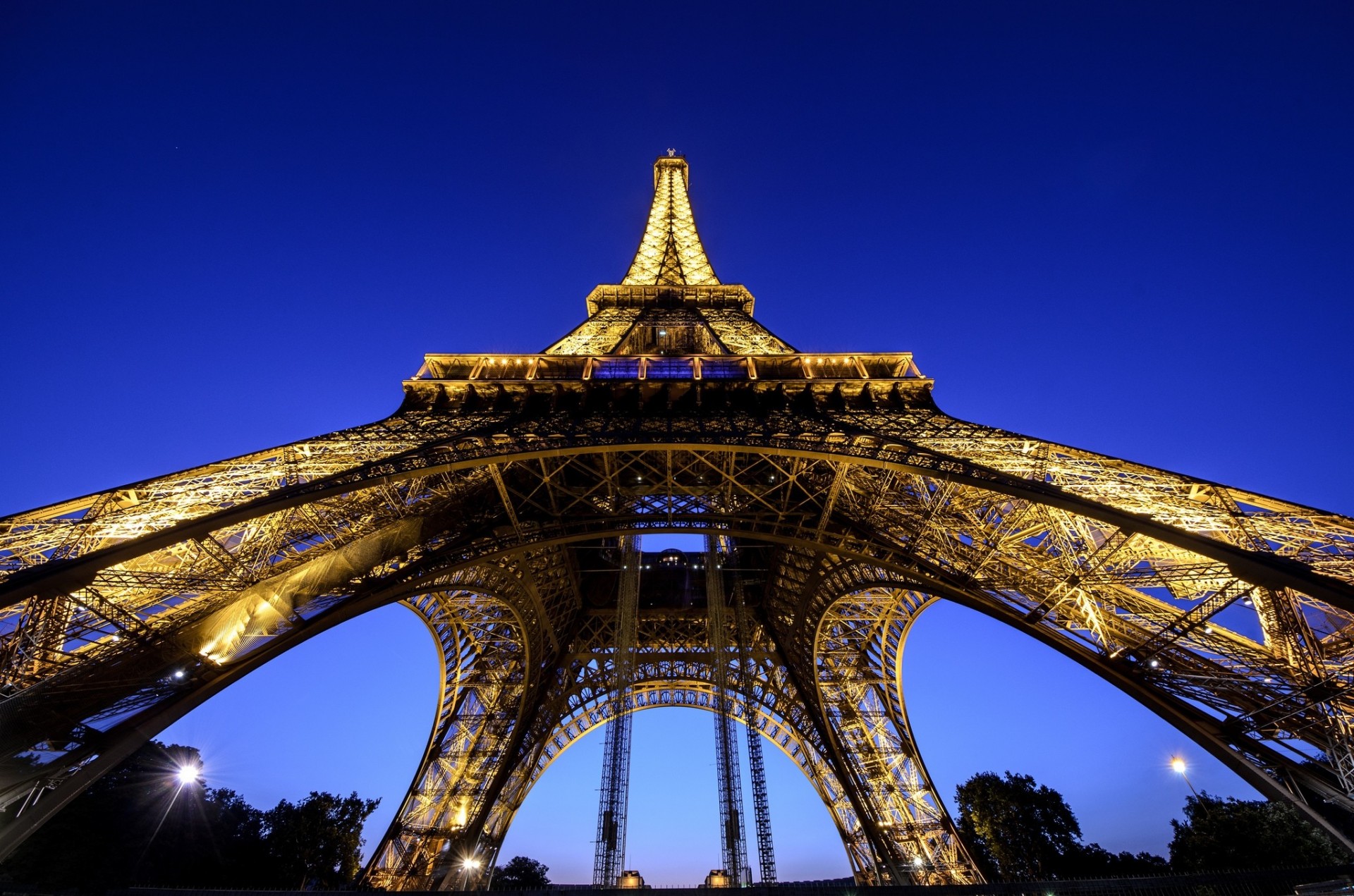 francia torre eiffel parís ciudad noche iluminación