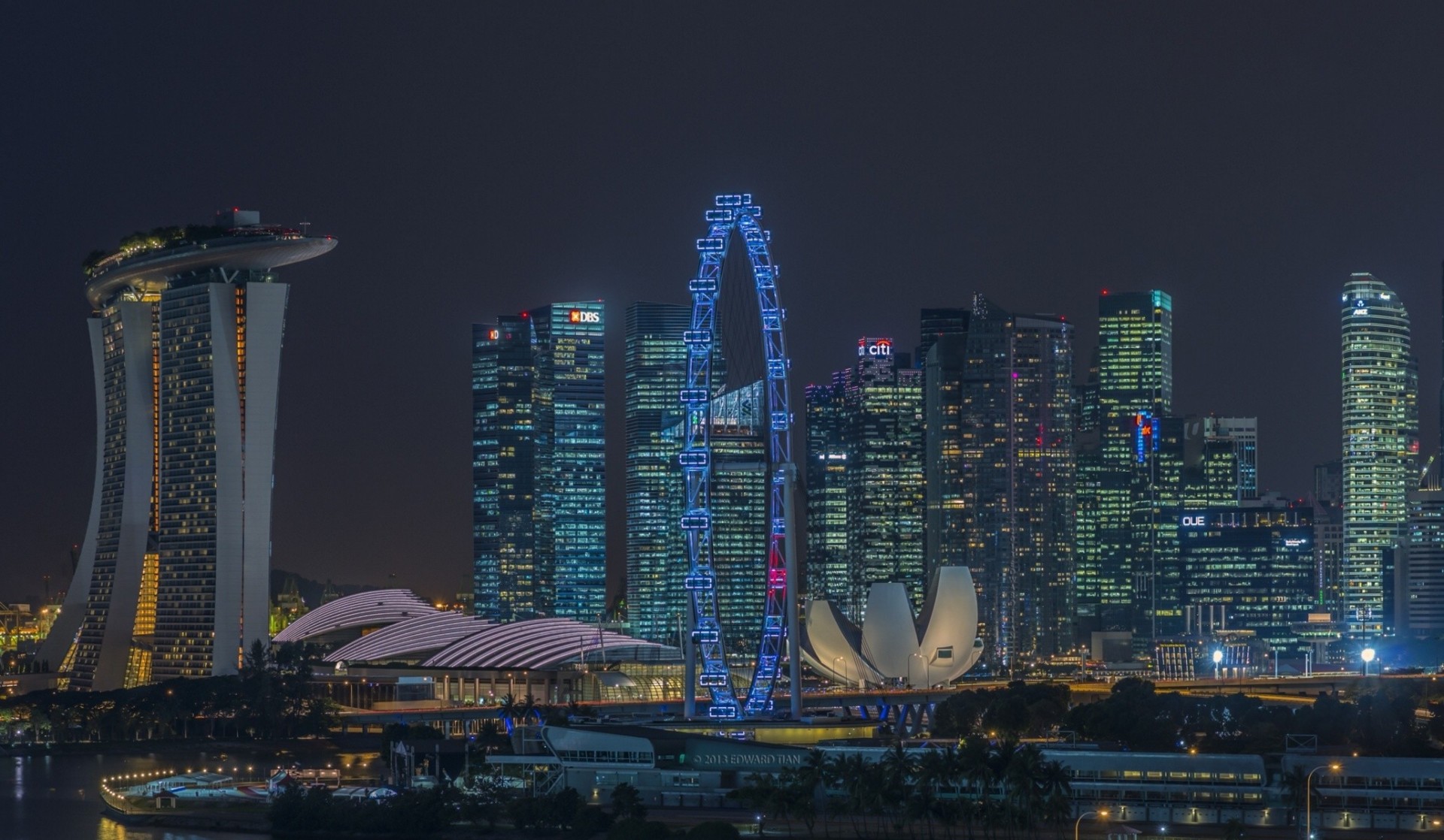 night city singapur drapacze chmur