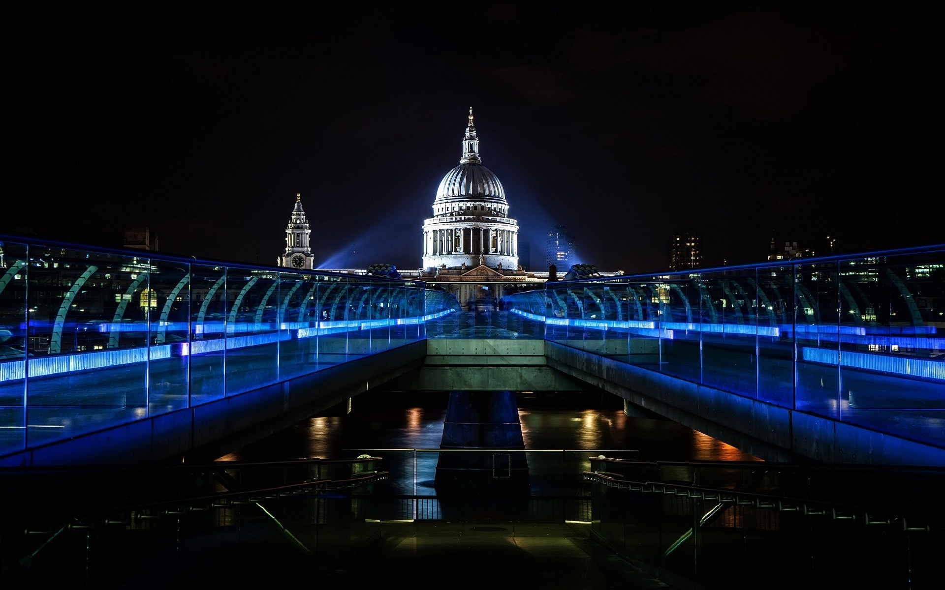 england themse brücke nacht