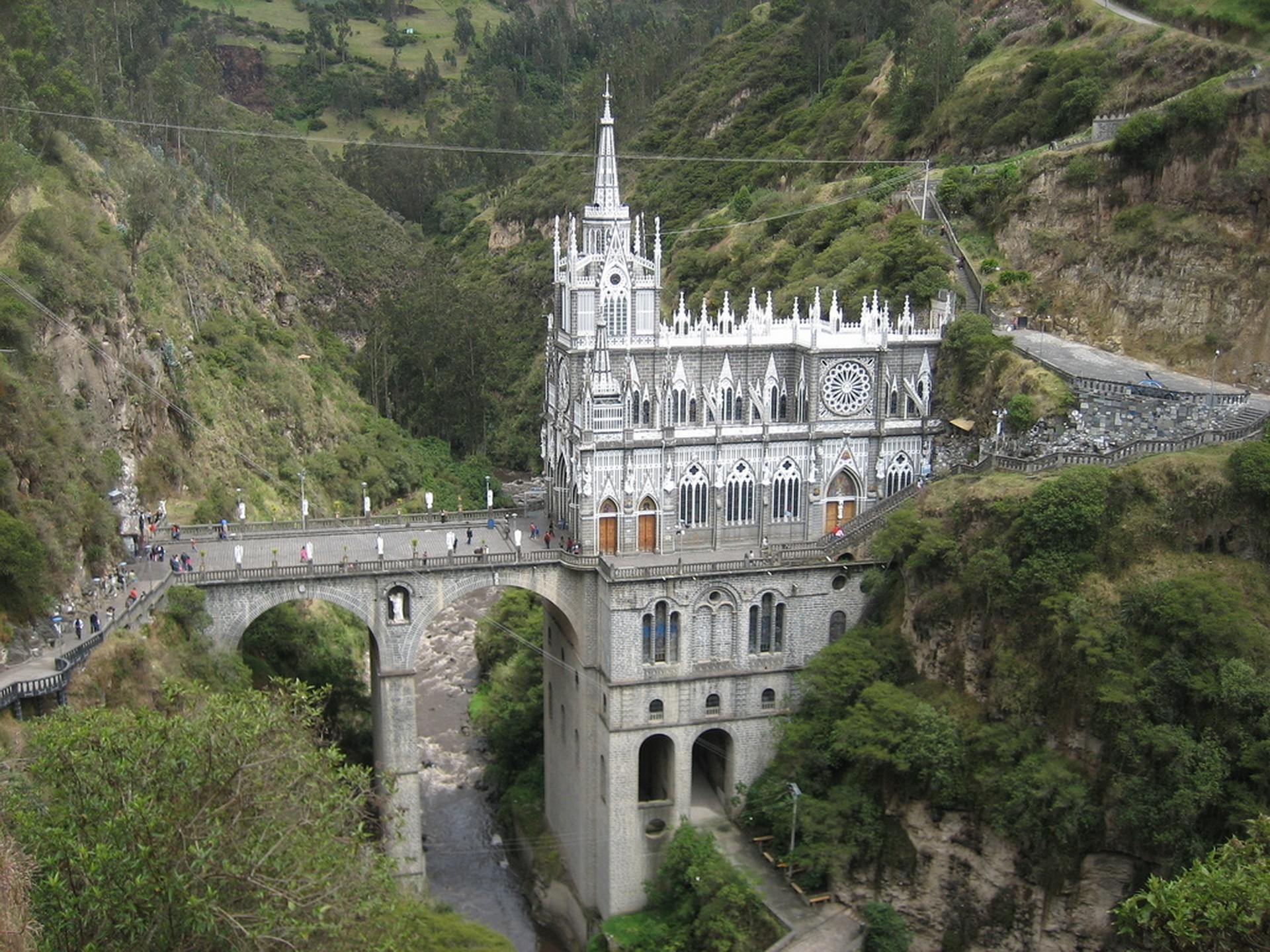 verde enclavamiento puente cielo colombia belleza montañas