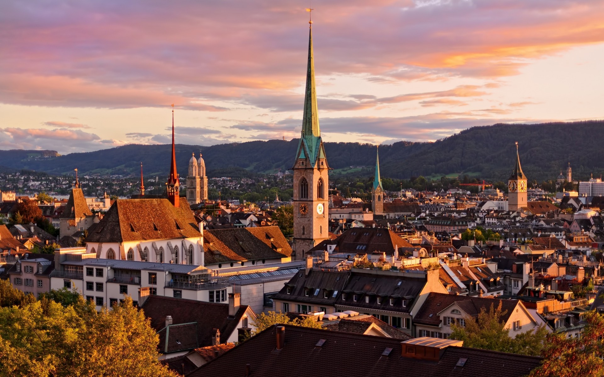 svizzera zurigo grigio città montagna