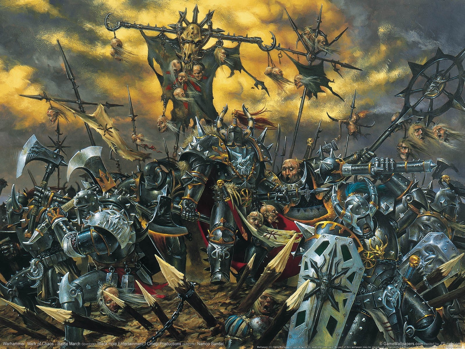 warhammer ocena chaosu chaos chaos bitwa śmierć topór maczuga tarcze palisada