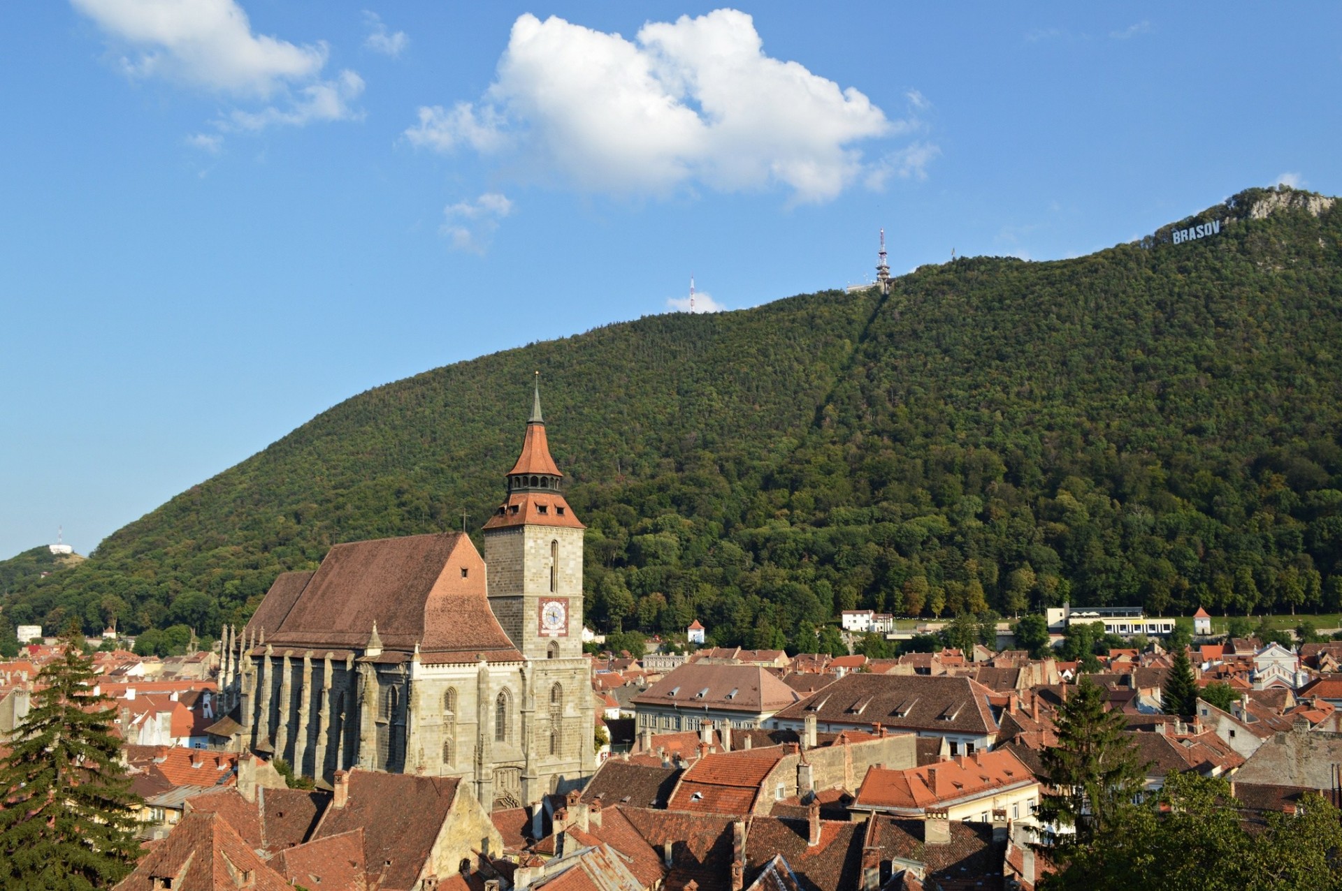 church panorama roof romania mountain