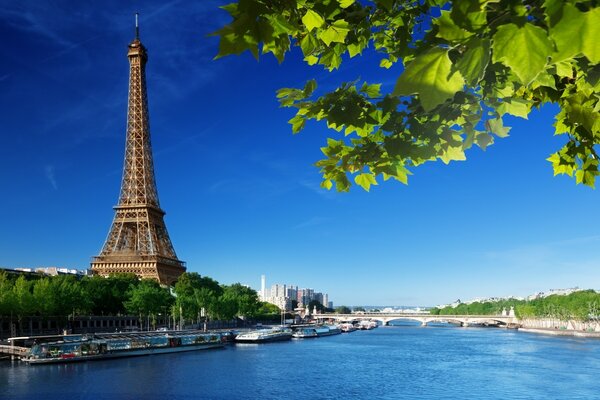 Bella foto con vista sulla Torre Eiffel