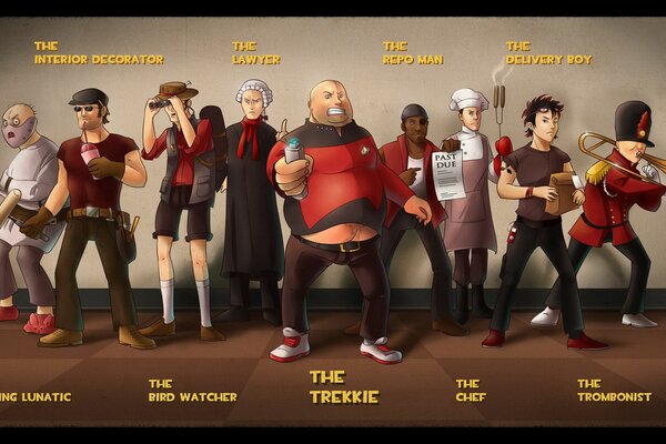 Арт участников team fortress 2