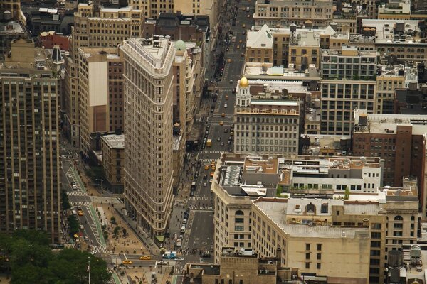 Hermosa arquitectura de las calles centrales de nueva York