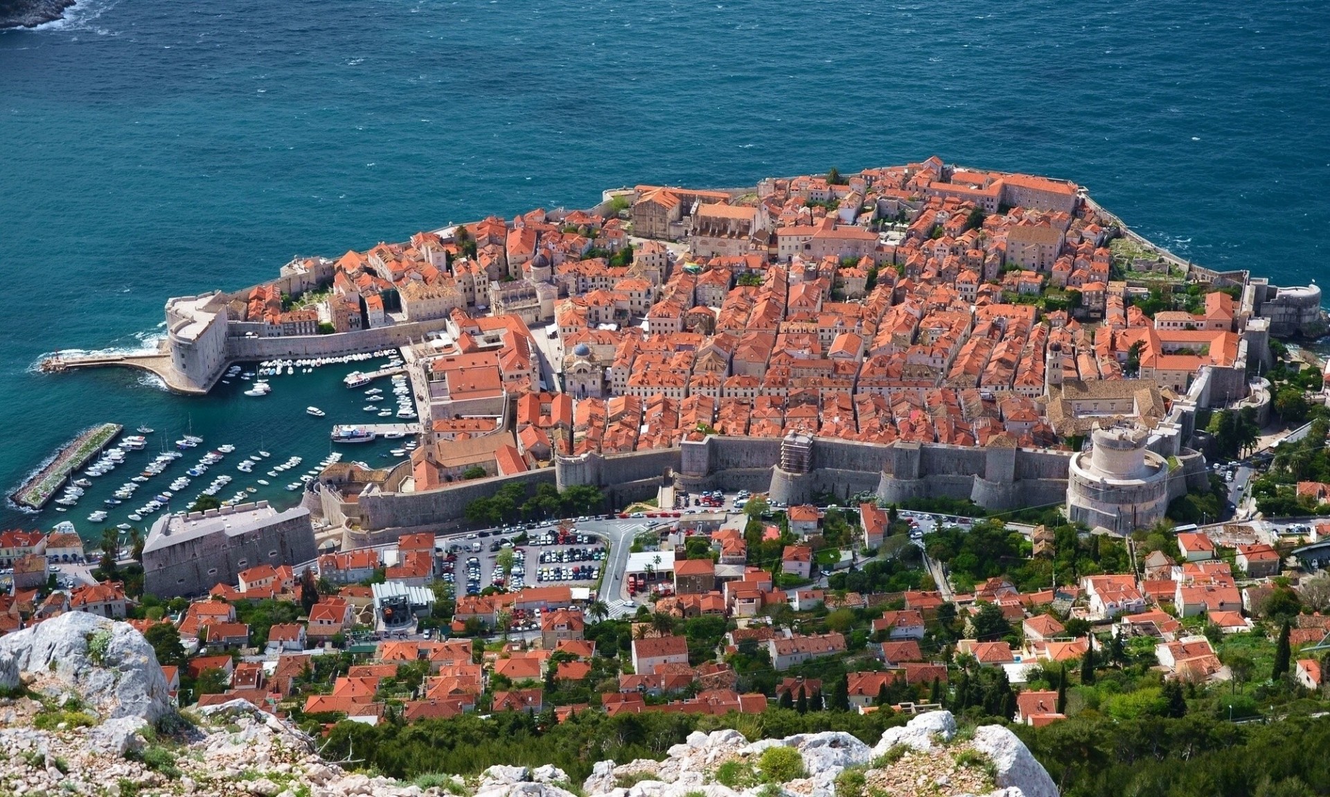 dubrovnik mar adriático croacia costa panorama