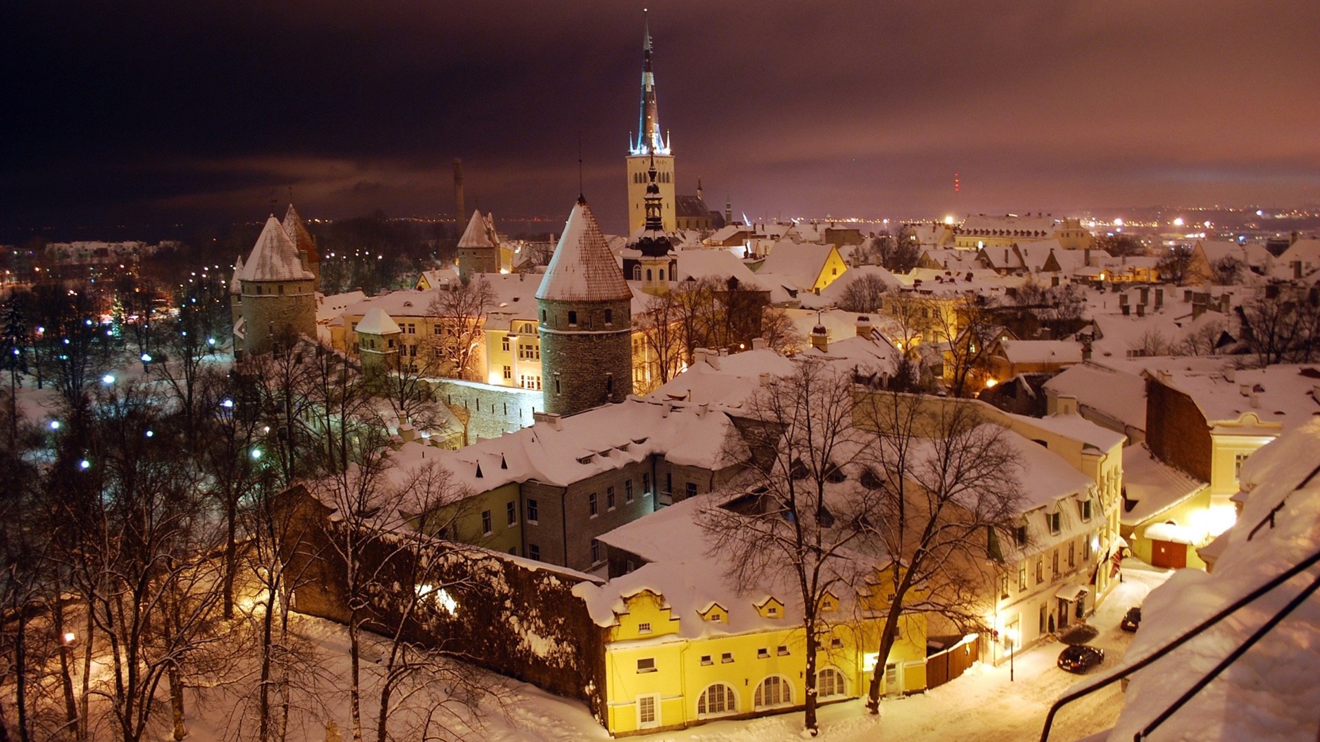 notte tallinn inverno