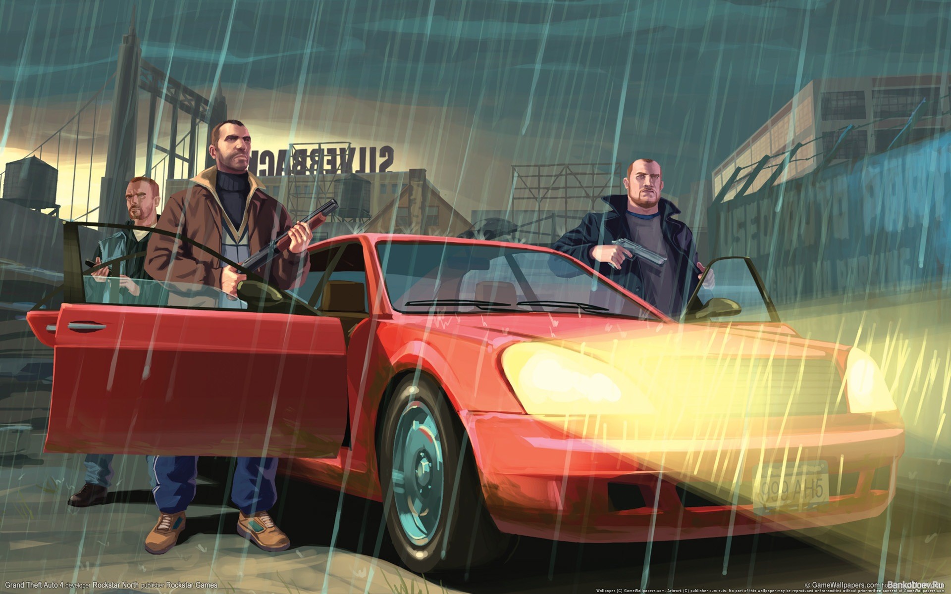 gta 4 samochód światło kolesie