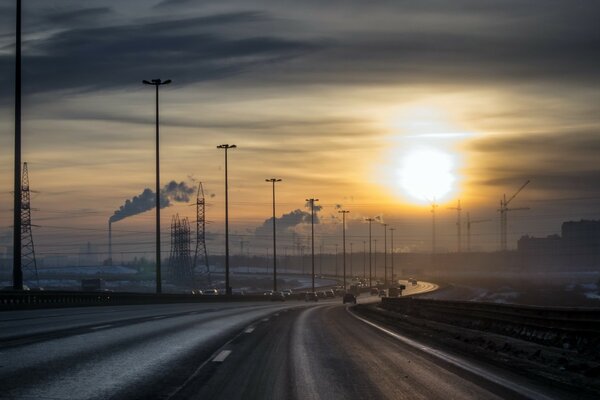 El paisaje soleado del bólido de San Petersburgo