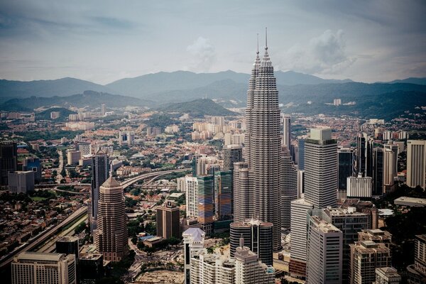 Das Leben von malaysischen Gebäuden