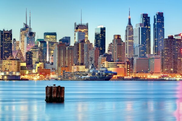 Vista del fondo del agua de nueva Jersey en los Estados Unidos