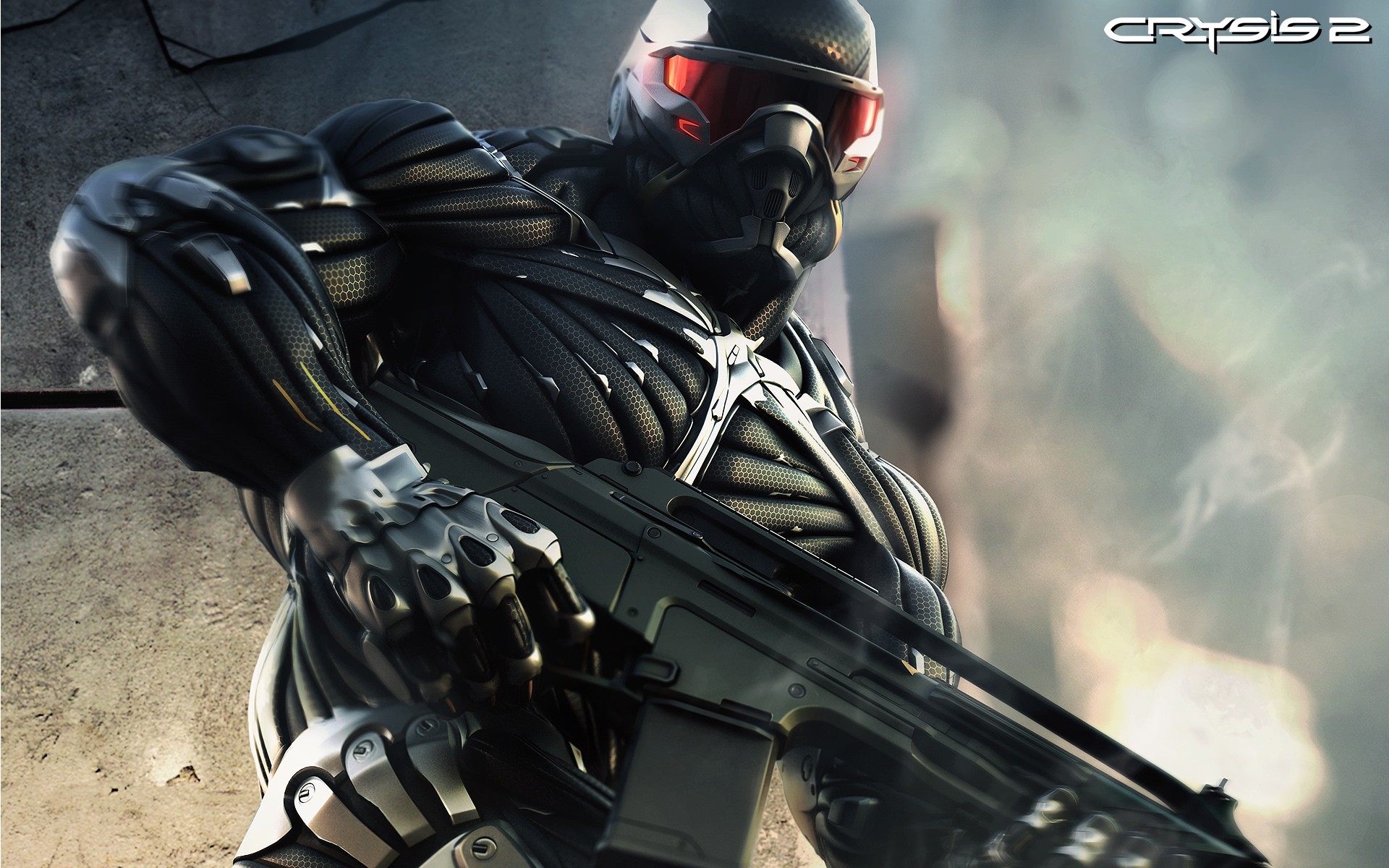 нанокостюм боец оружие crysis 2 дым