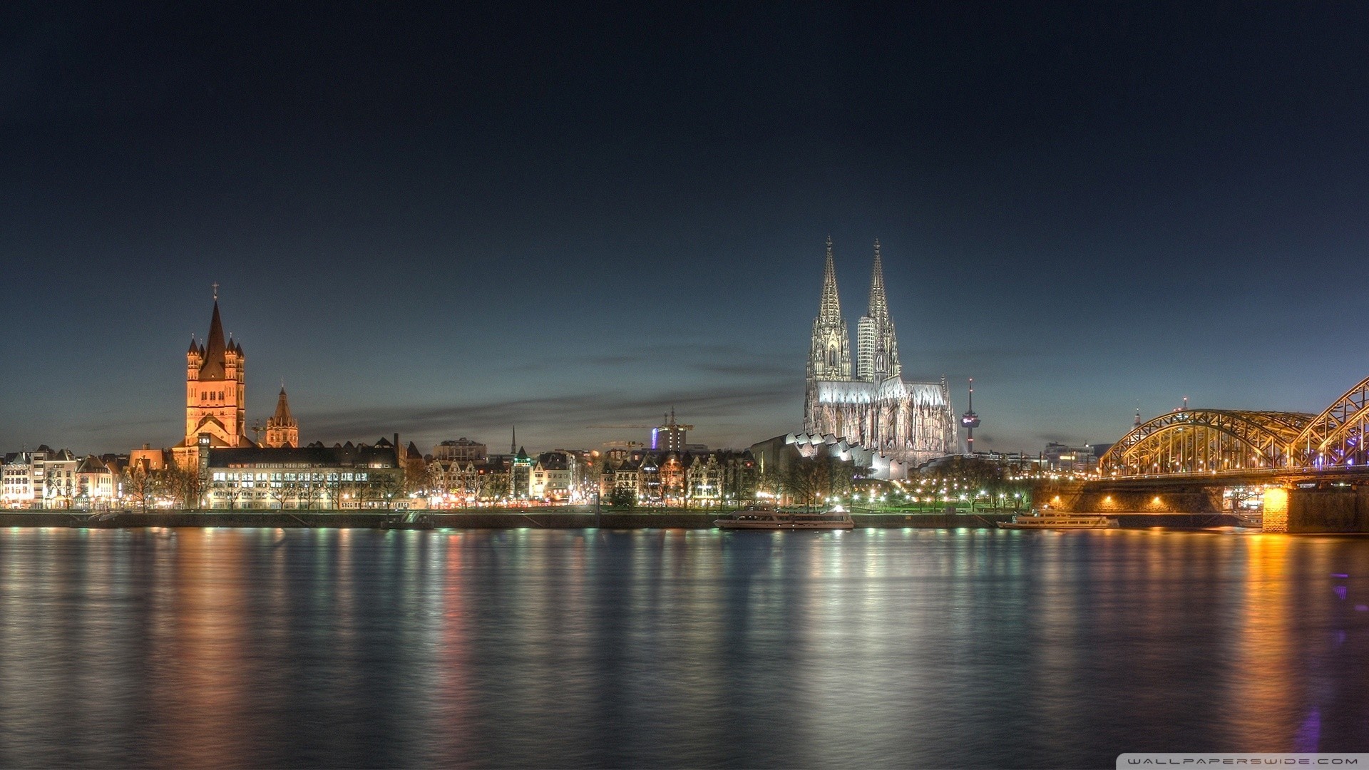 fluss rhein reparatur panorama stadt