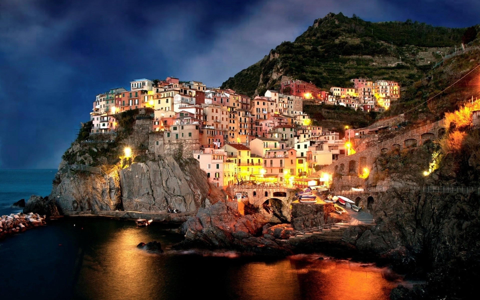 италия амальфи побережье город скалы дома