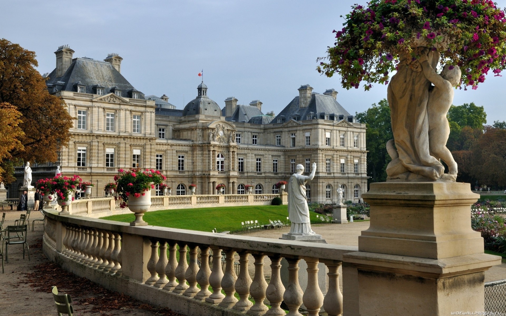 château maison fleur ville