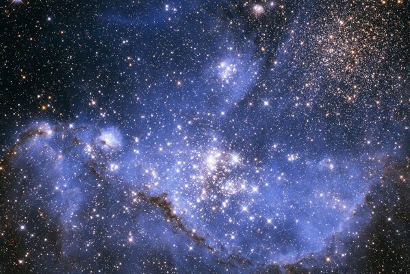 Boundless space, young stars of the magellanic cloud