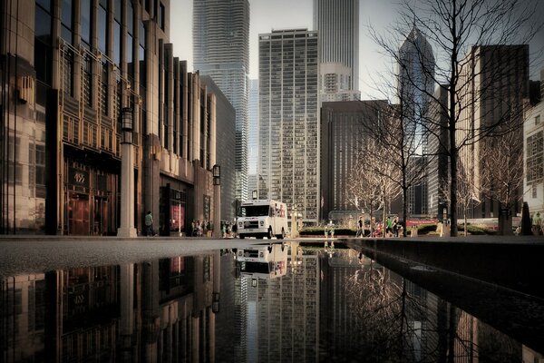 Chicago después de la lluvia del jueves