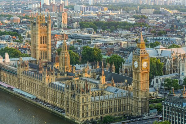 Belle vue de Londres à vol d oiseau