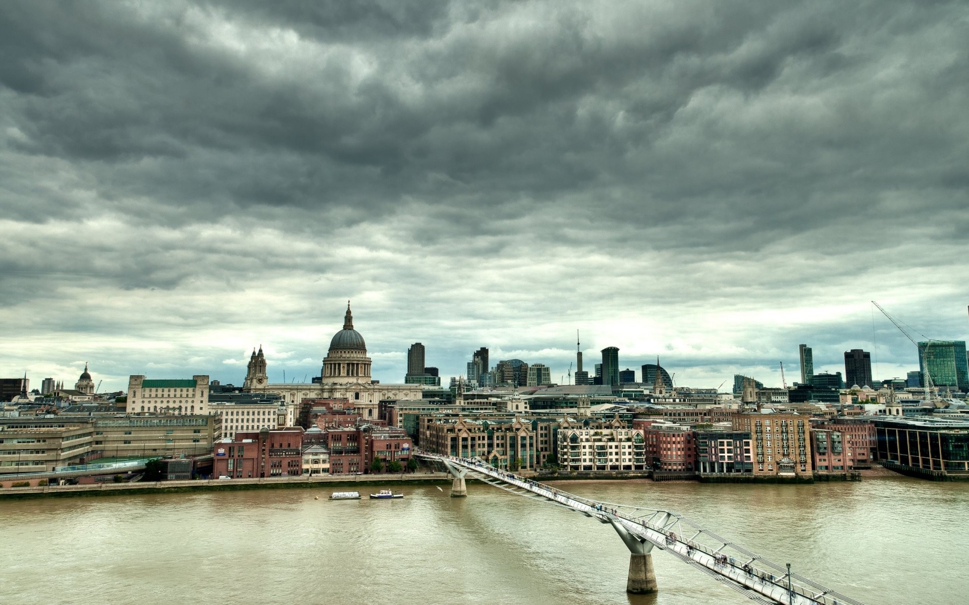 uk river landscape bridge london city town