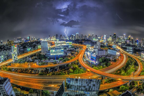 Gewitter im malerischen Bangkok