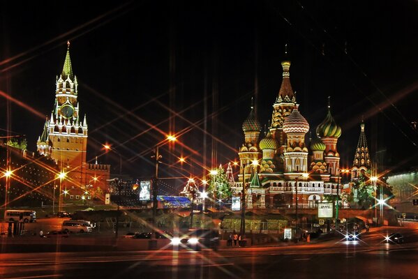 Nacht Moskau. Der Rote Platz