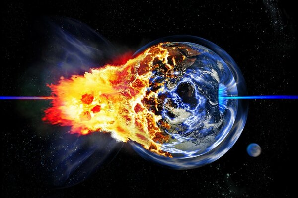 L explosion d une planète et d une météorite est une catastrophe