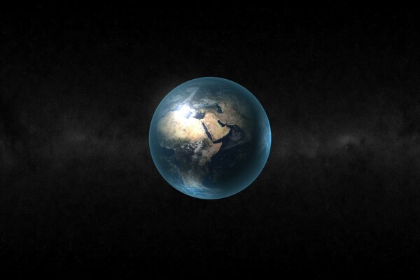 Planeta Ziemia na czarnym tle