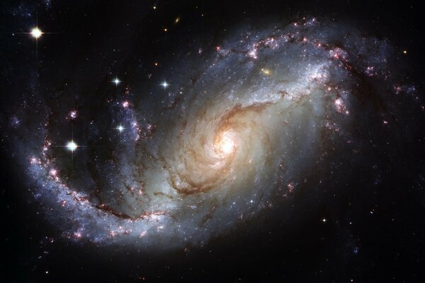 Spirala gwiazd i kamieni tworzących galaktykę
